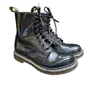 Dr. Martens 1460 Originals Black Eight-Eye Lace-Up Patent Leather Boots